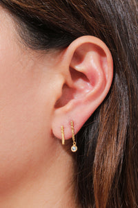 Stripe raw small earring