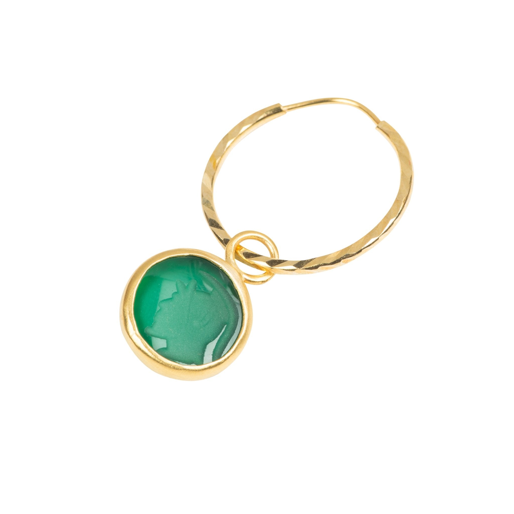 Medium Green Intaglio Hoop