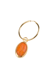 Medium Orange Intaglio Hoop