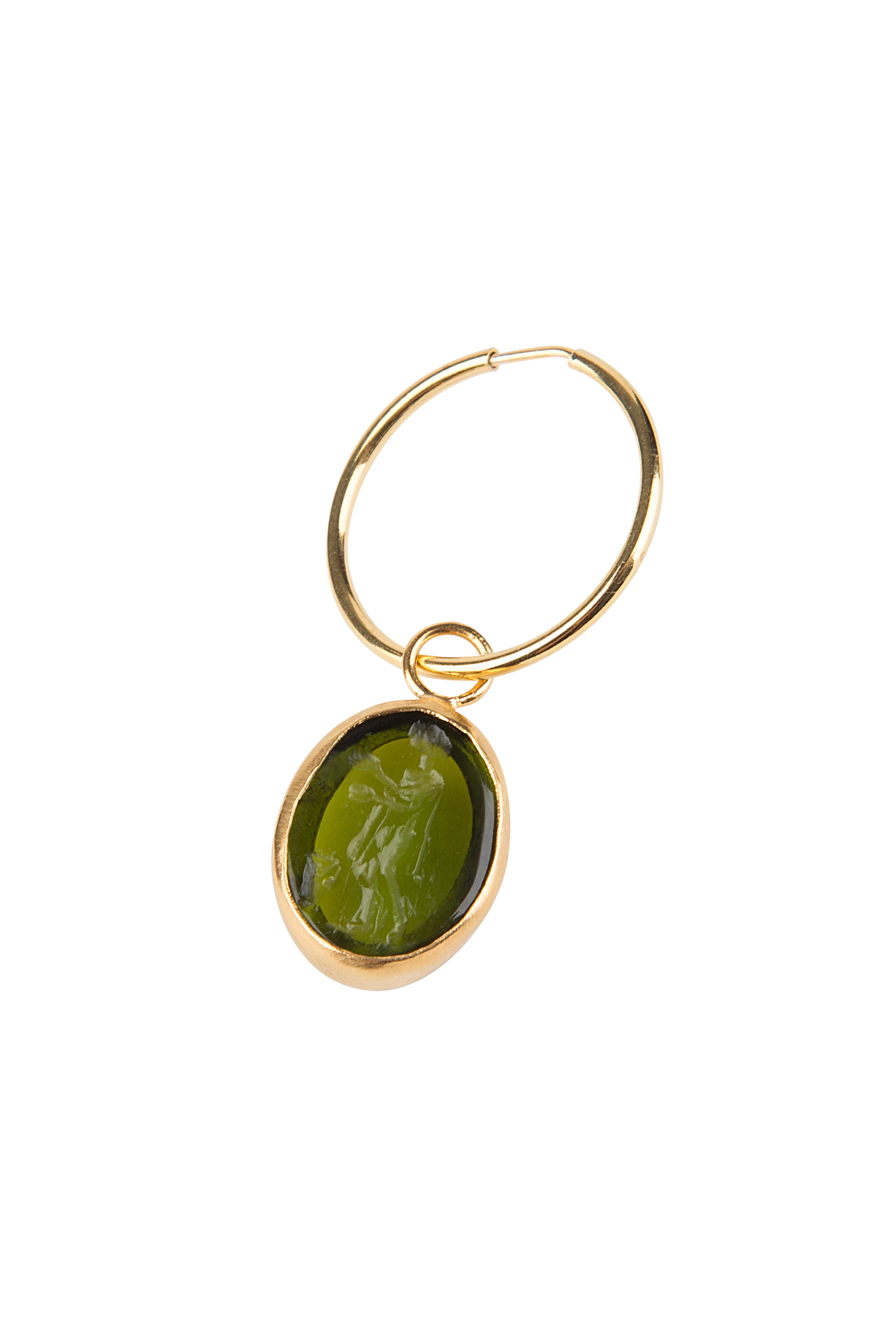 Medium Green Intaglio Hoop