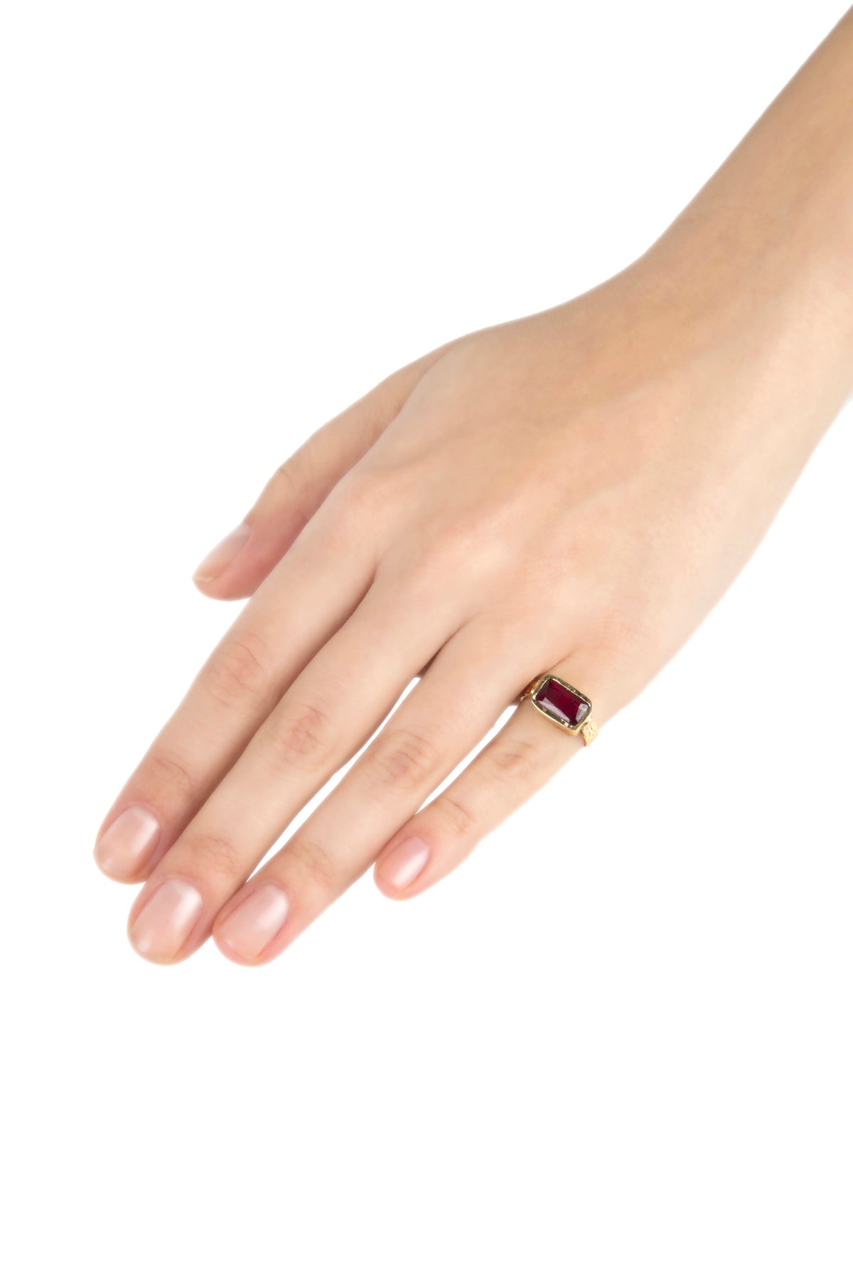 Big Baguette Ruby Ring