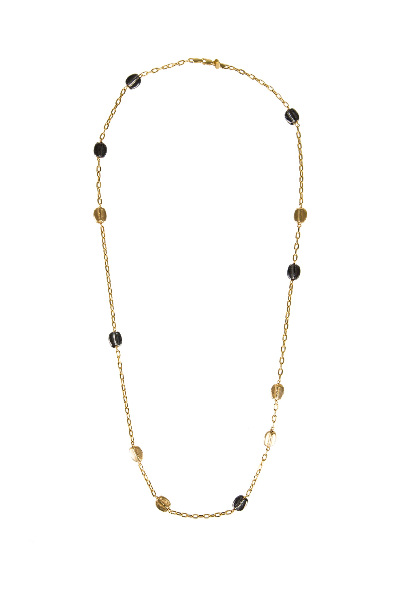 Black & Gold Beans Necklace