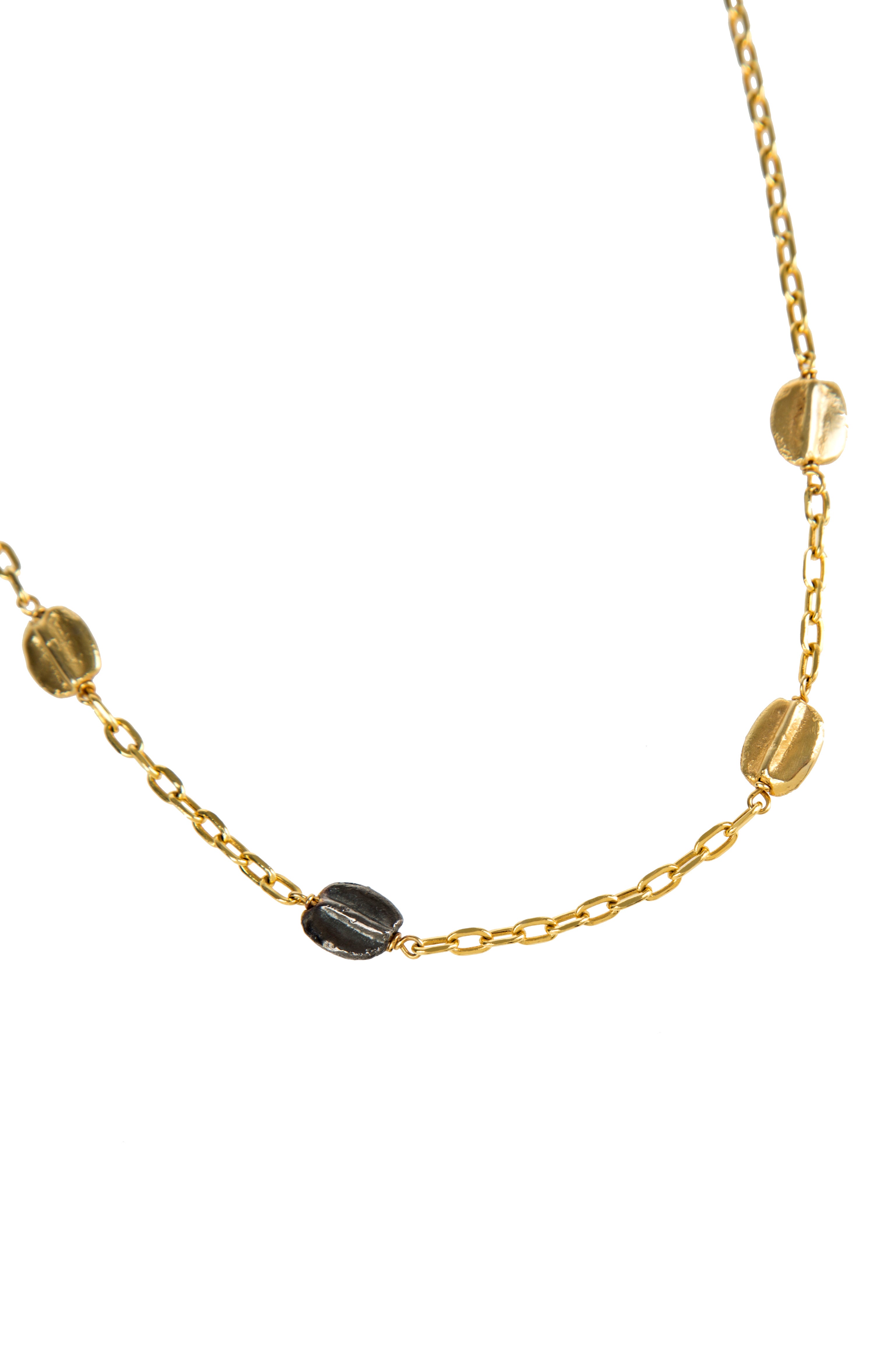 Black & Gold Beans Necklace