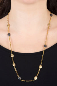 Black & Gold Beans Necklace