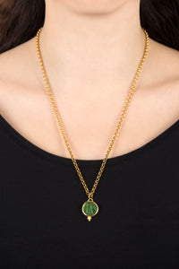 Intaglio Necklace Green