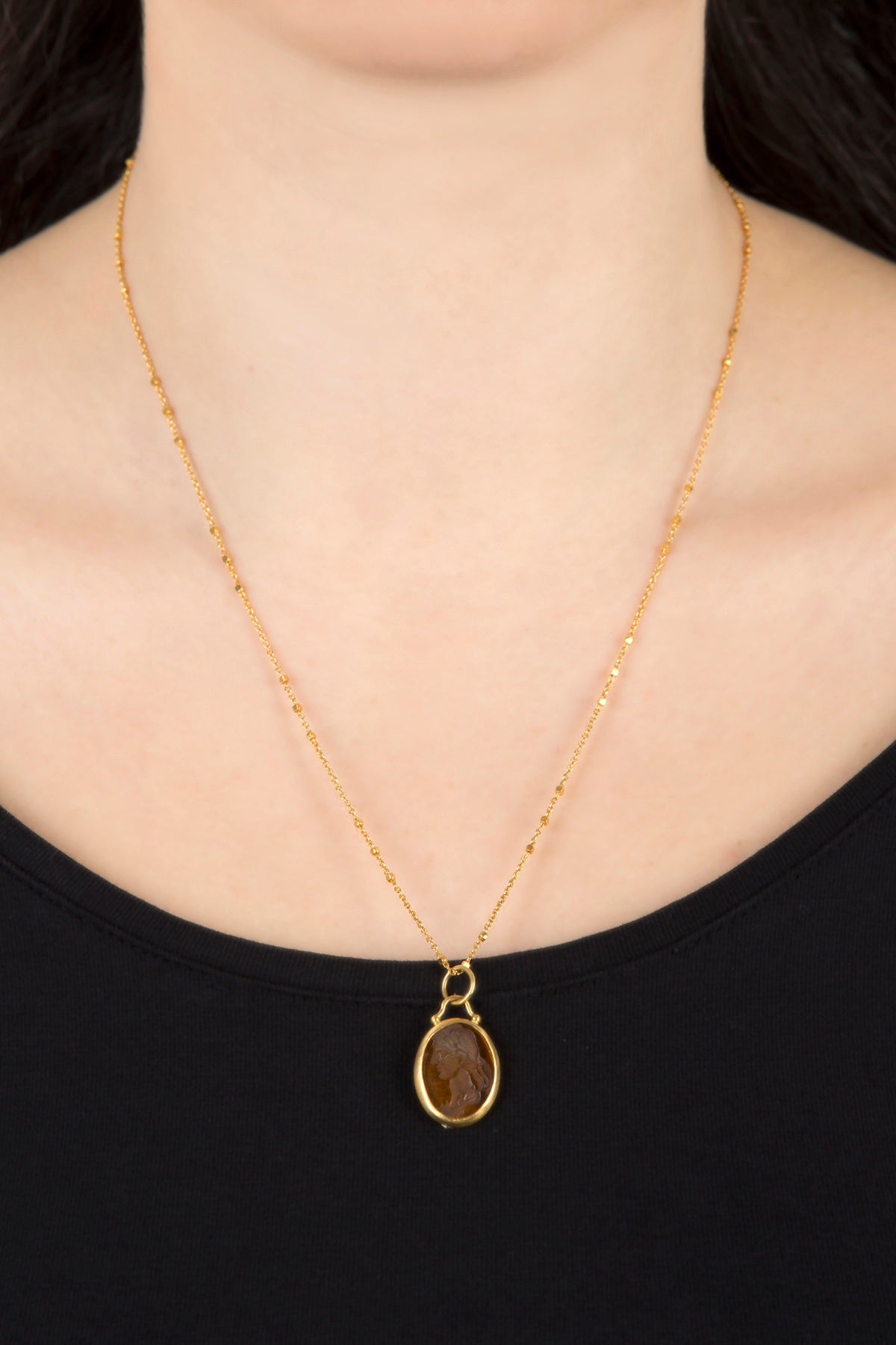 Intaglio Necklace Yellow