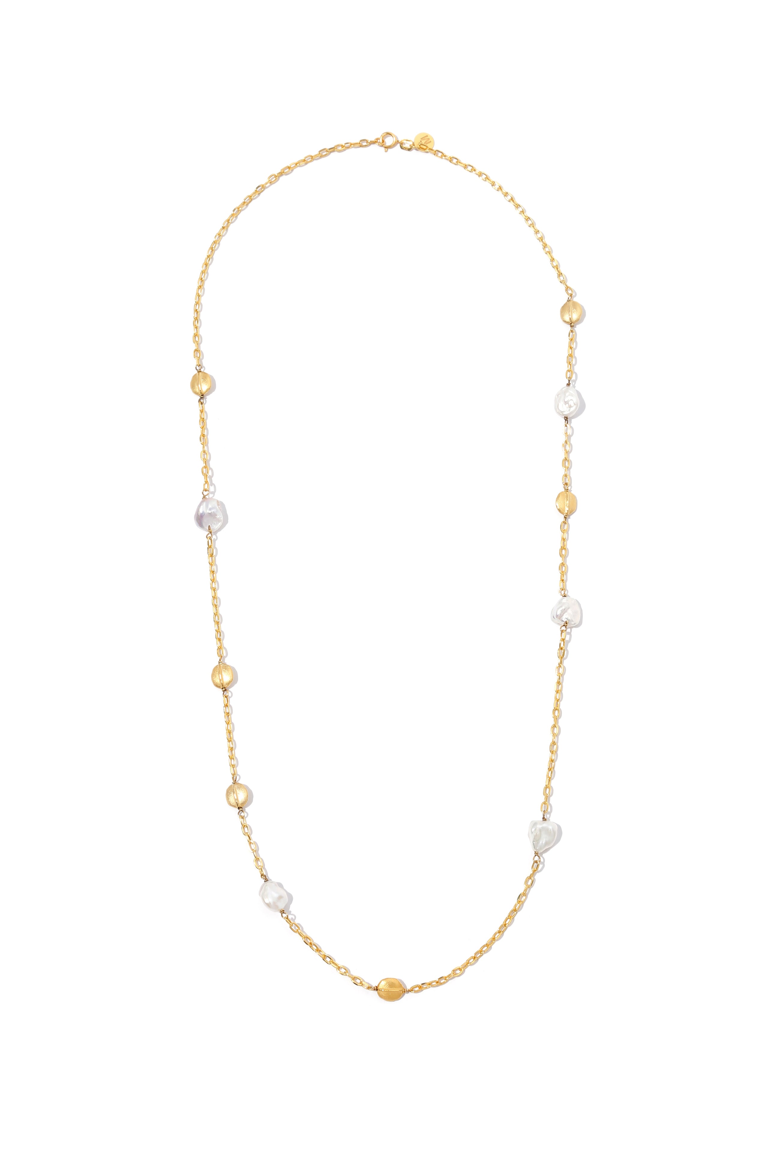 Coffee Bean Necklace with Pearls