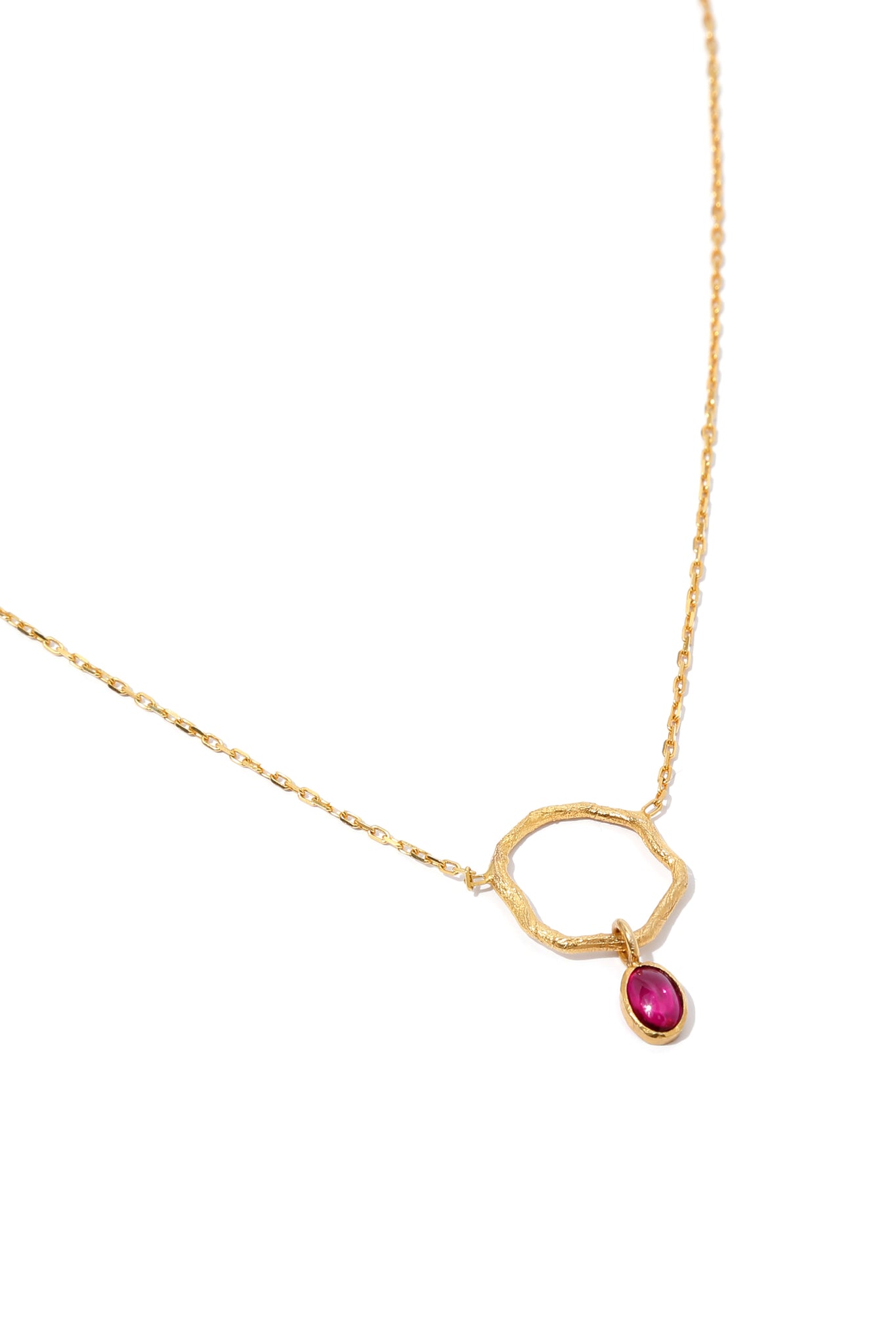 Raw Luck Necklace with Ruby