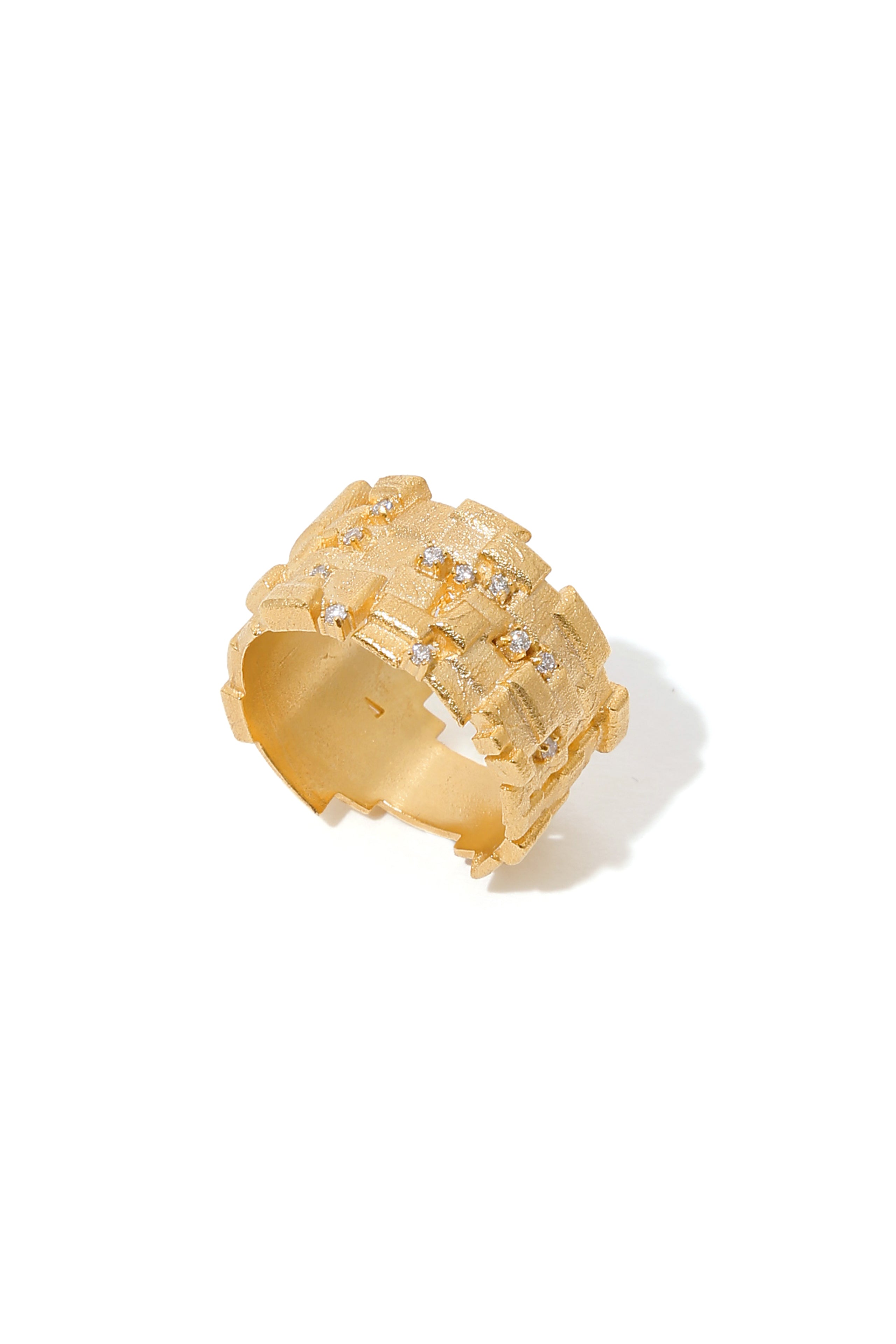 Mosaic Ring with Diamonds