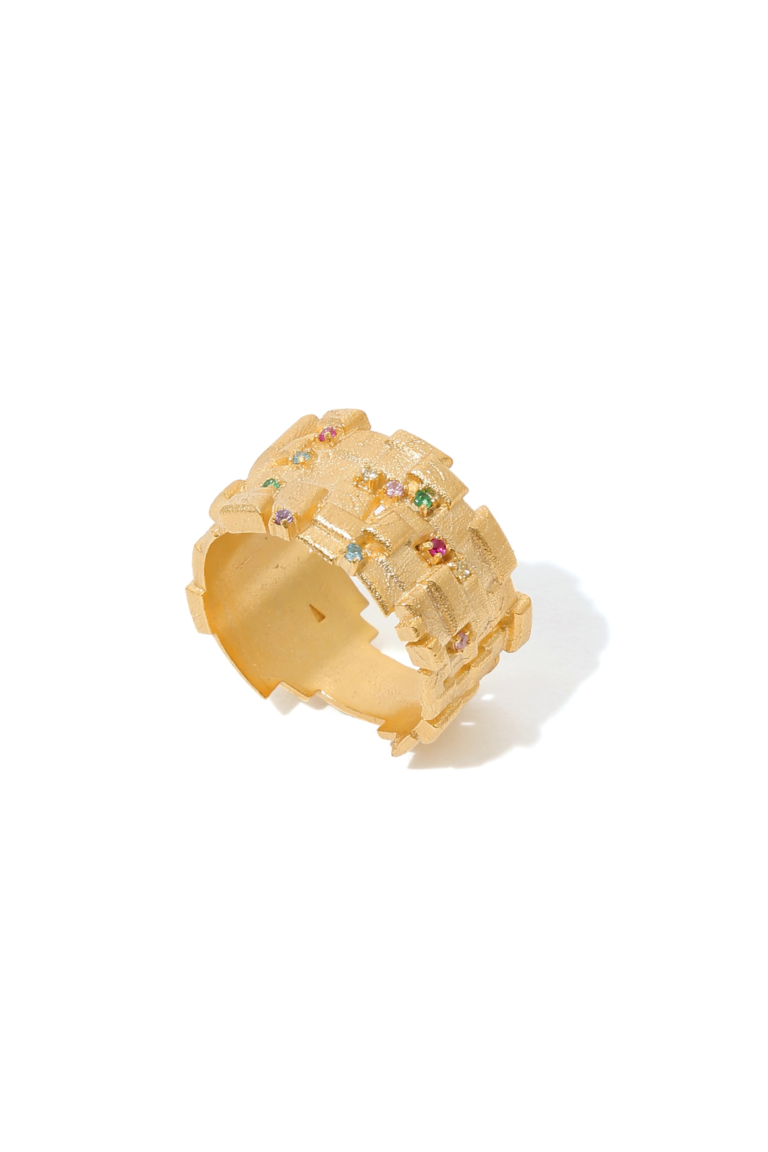 Mosaic Ring with Natural Stones