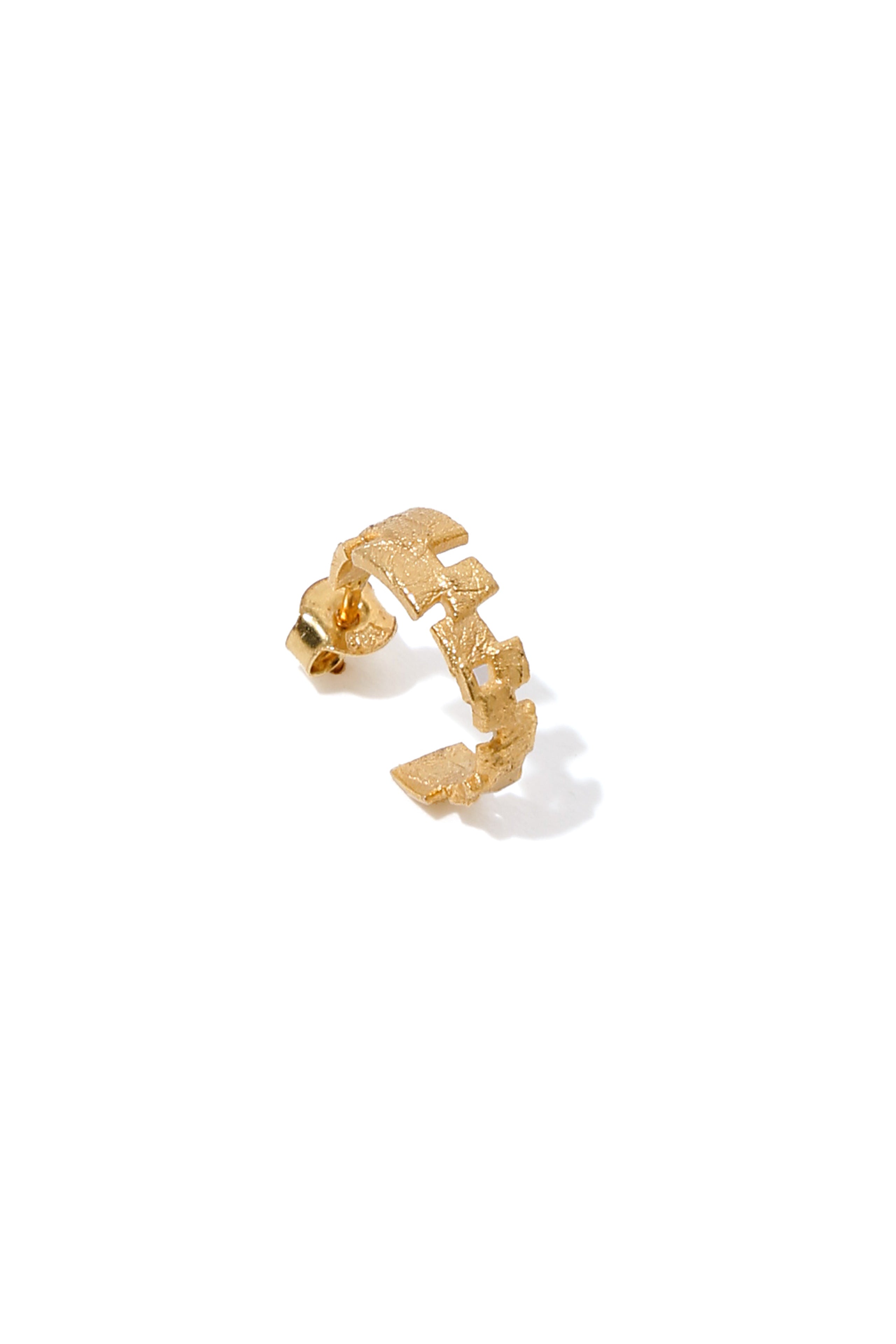 S Mosaic Hoop Earring