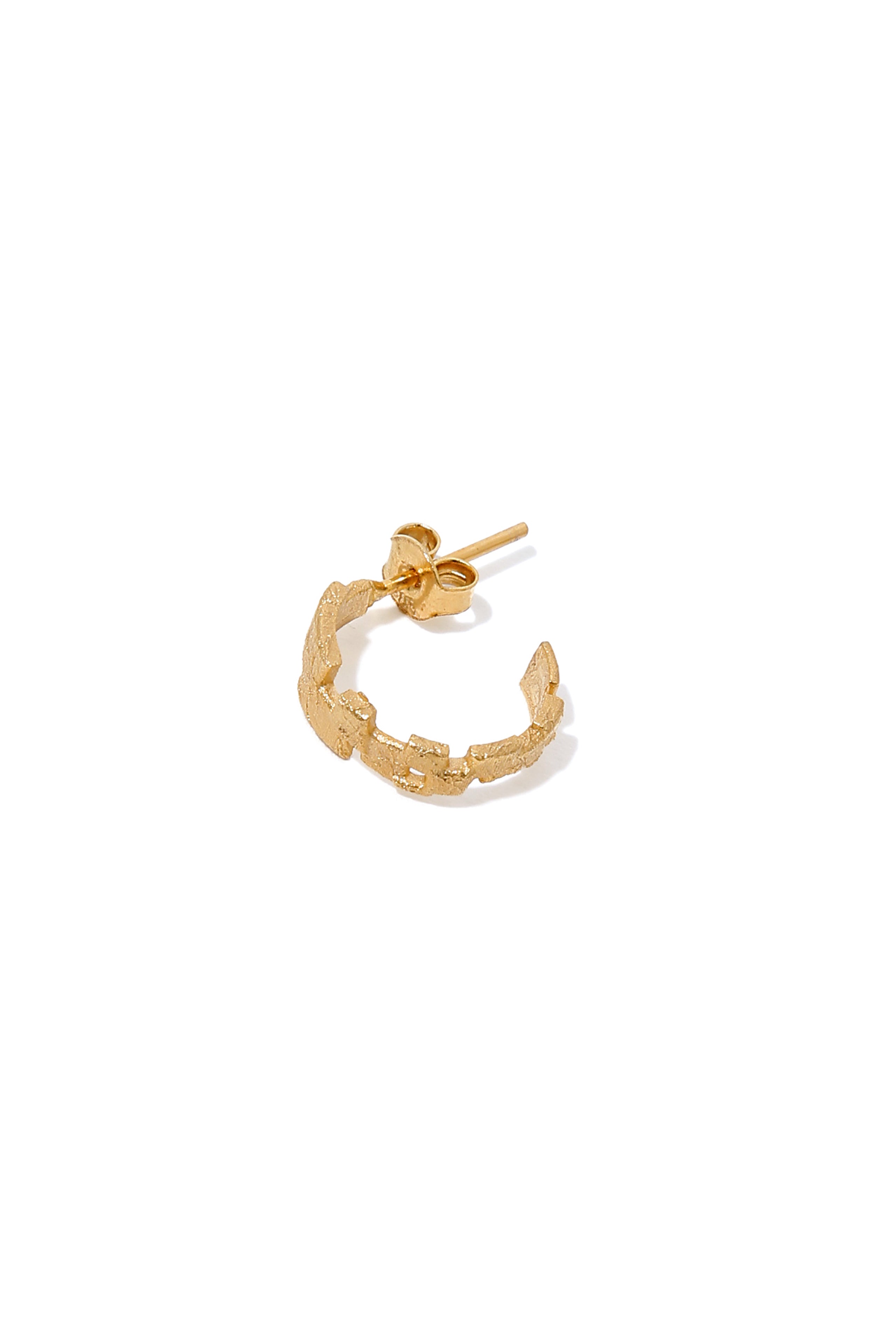 S Mosaic Hoop Earring