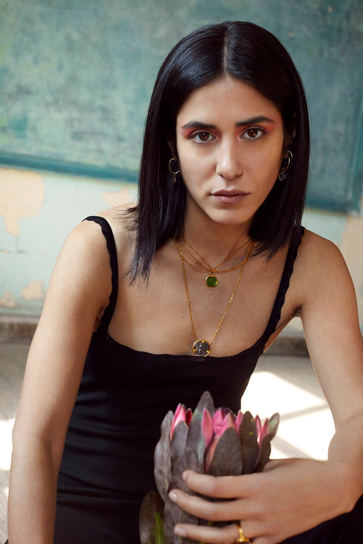 Intaglio Necklace Green
