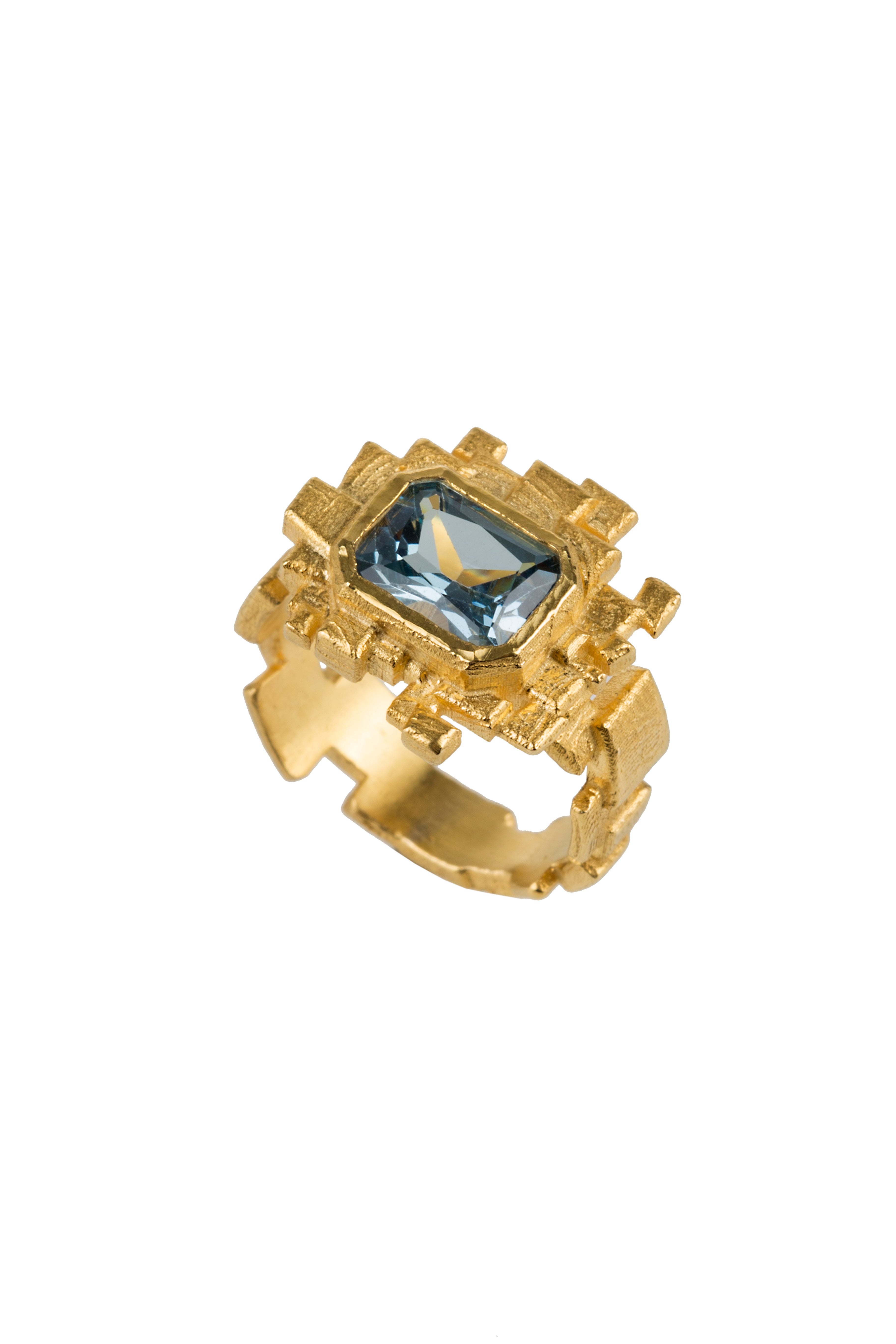 Aquamarine Mosaic Ring
