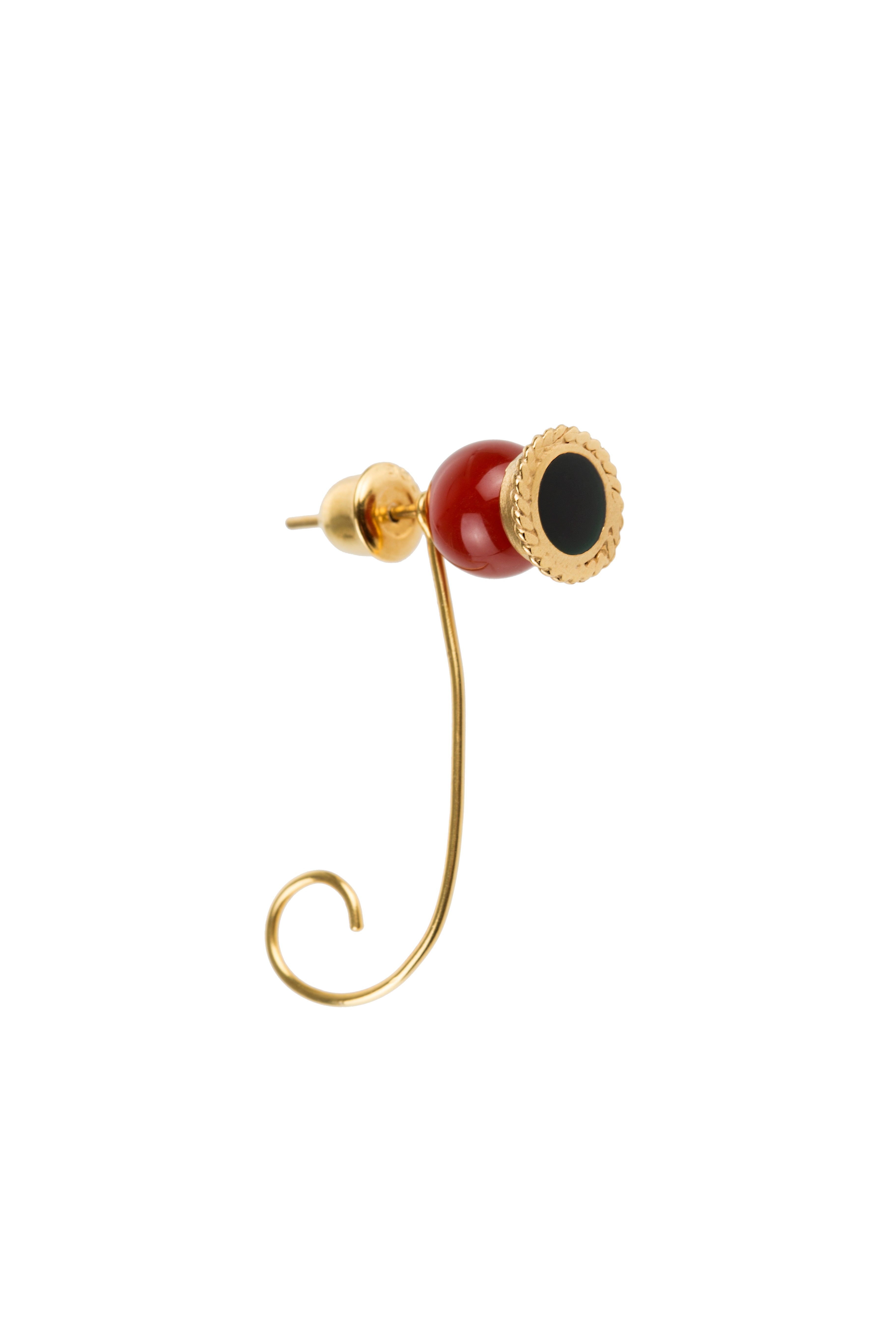 Carnelian Enamel Earring