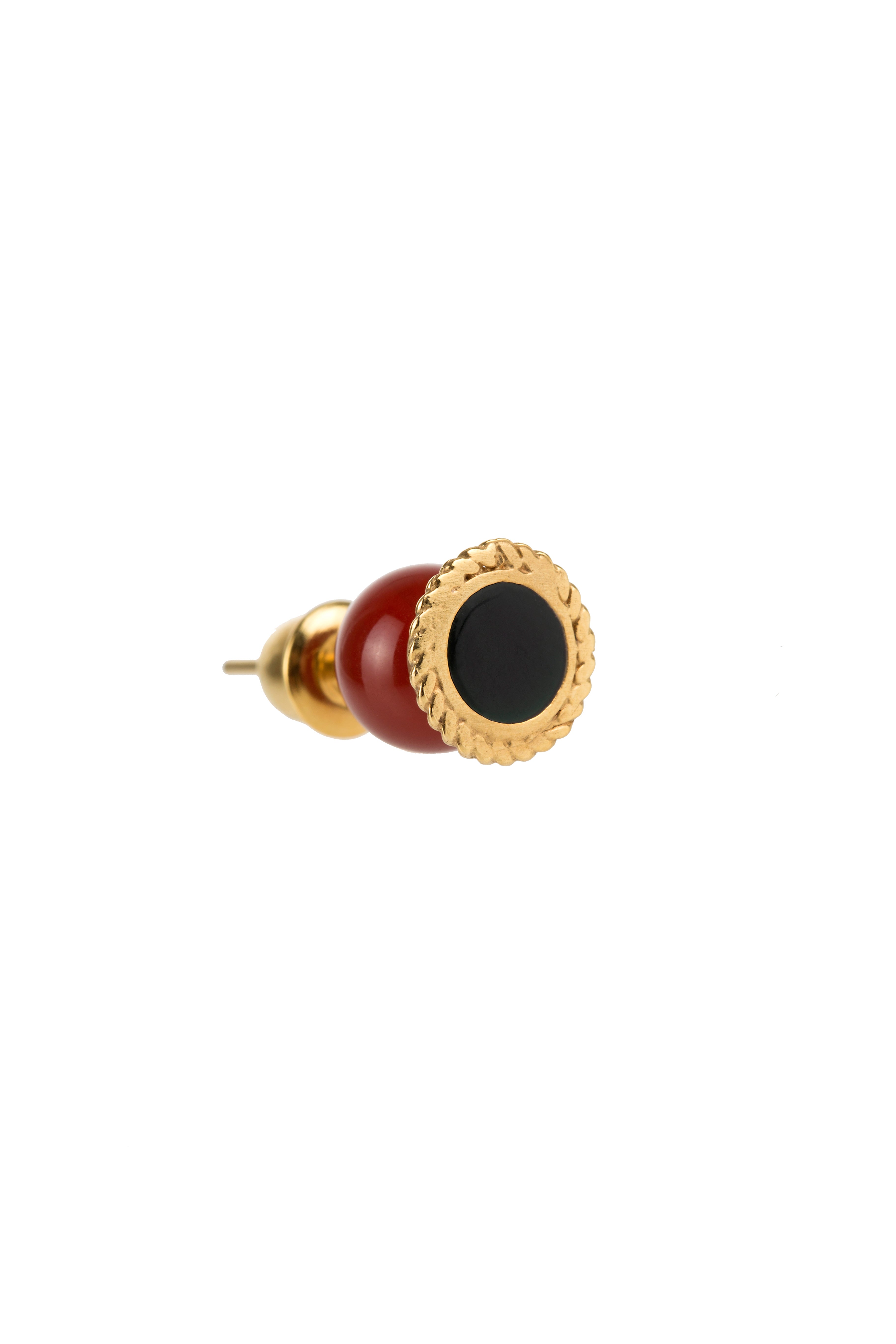 Carnelian Enamel Earring