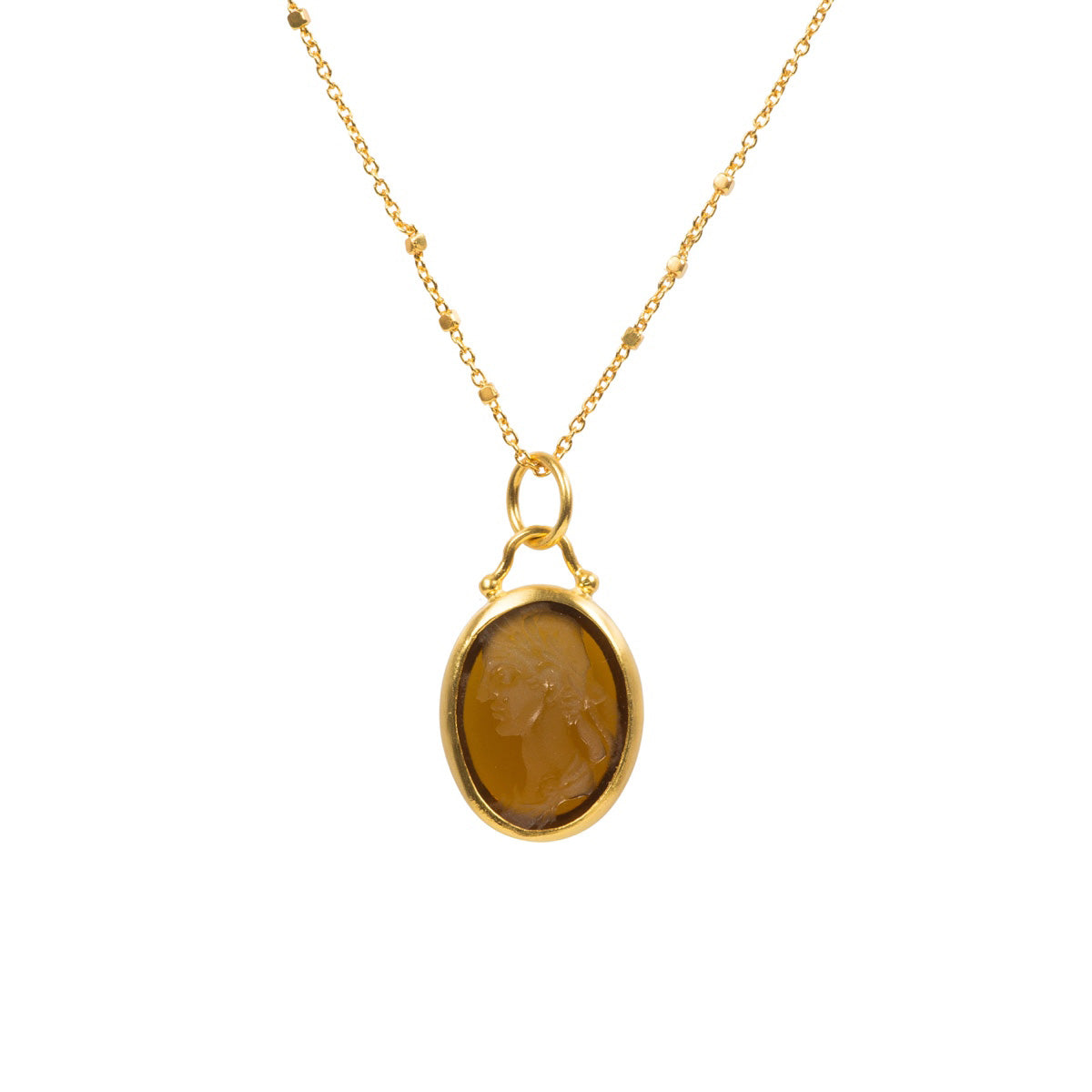Intaglio Necklace Yellow