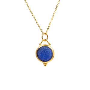 Intaglio Necklace Blue