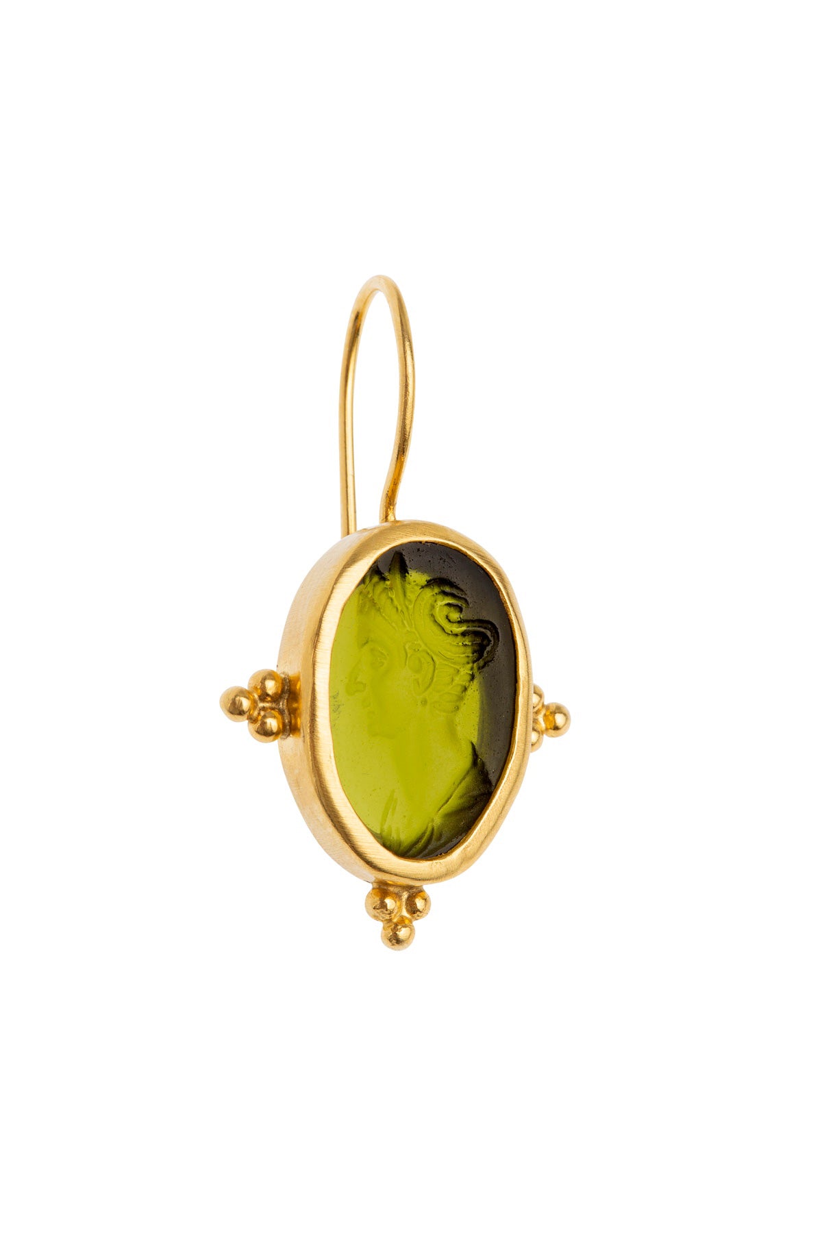 Classic Intaglio Earring Green