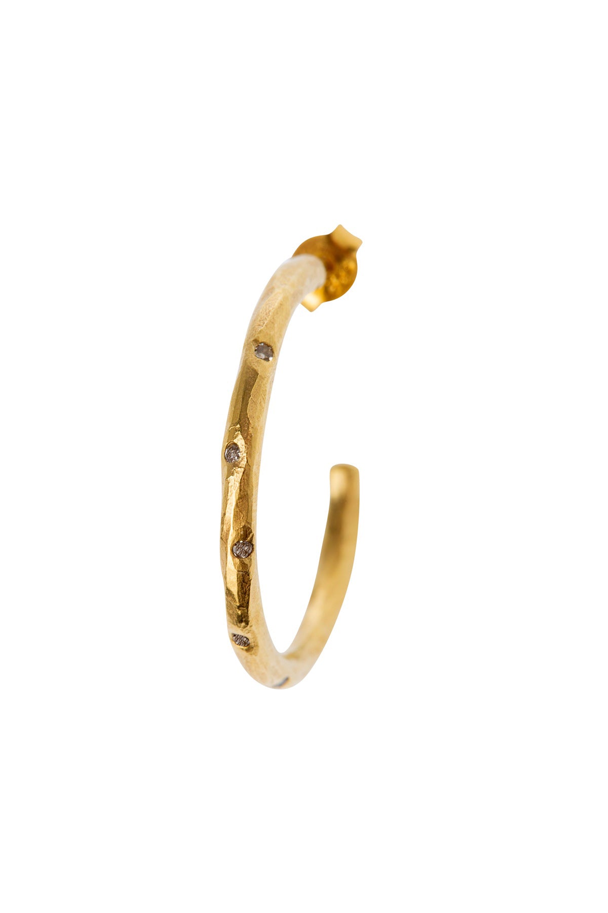 Hoop Earring With Champagne Diamonds