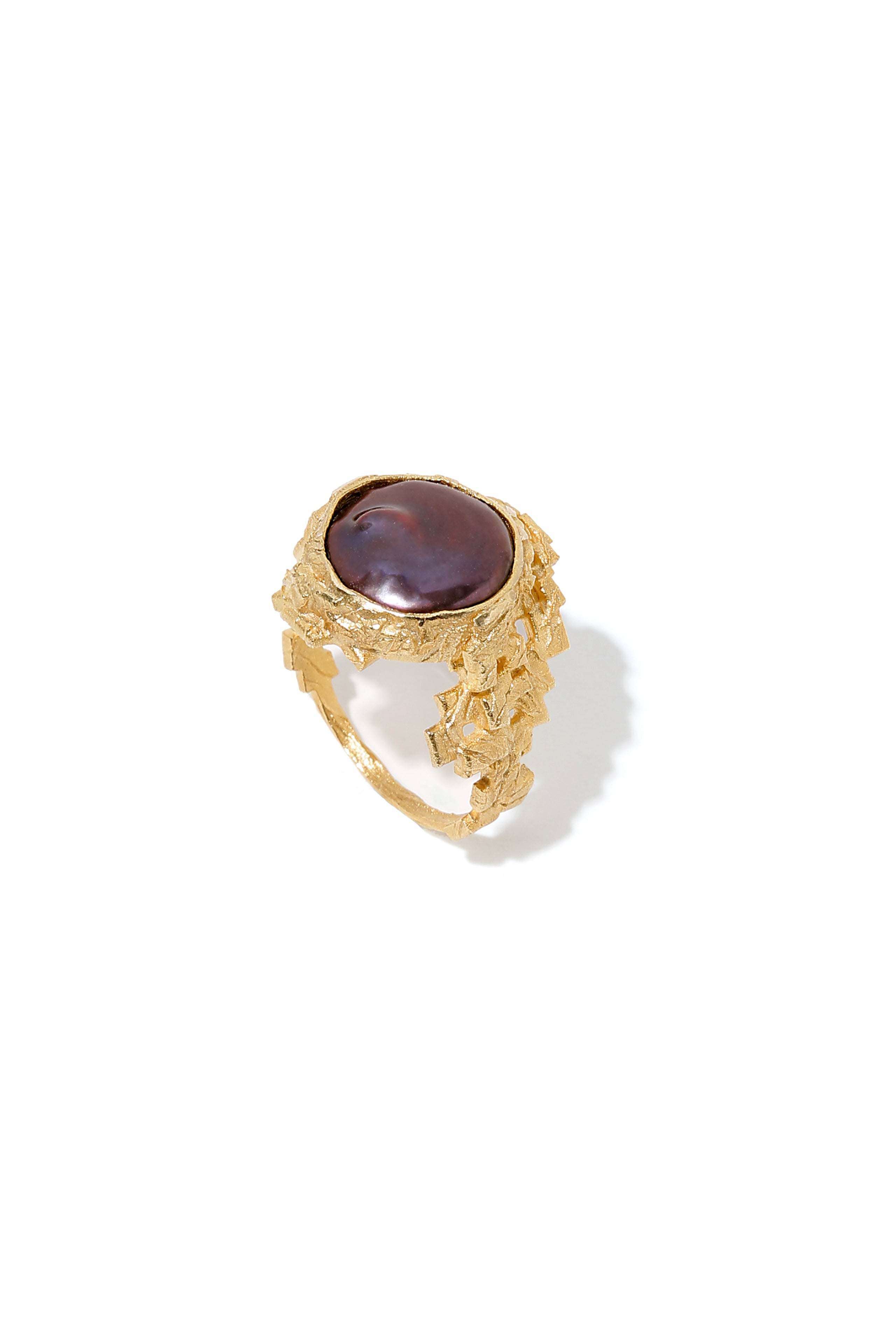 Black Pearl Mosaic Ring
