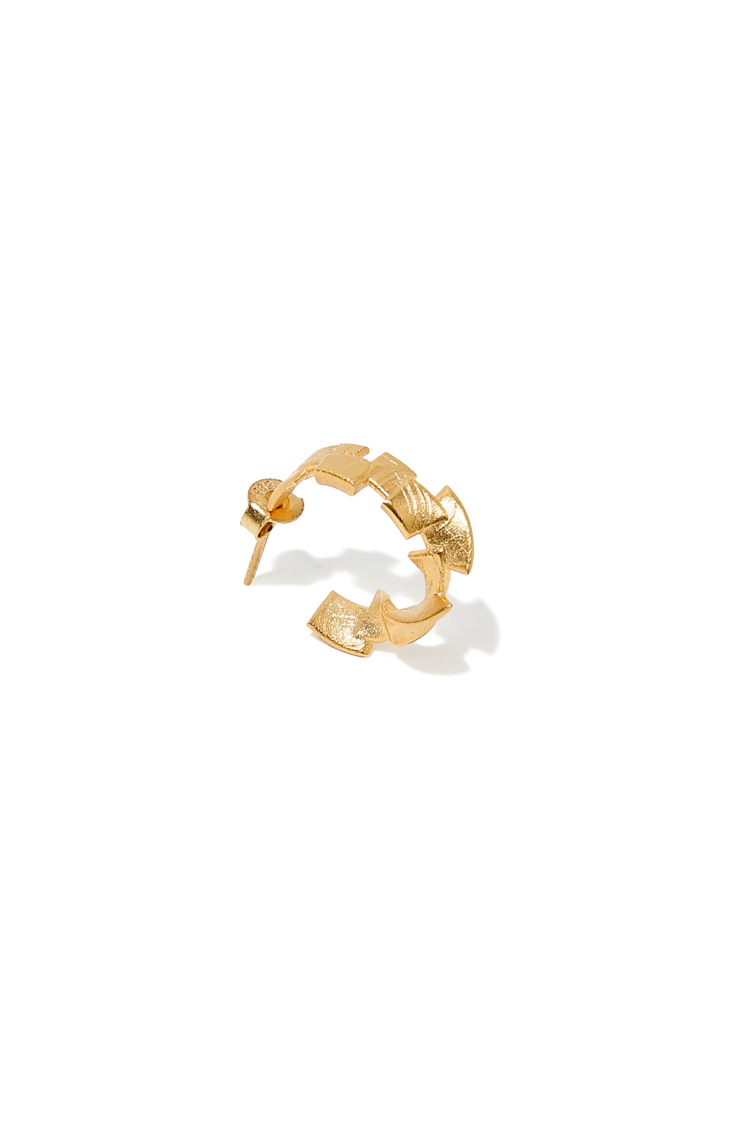 Half Twisted Mosaic Hoop Earring