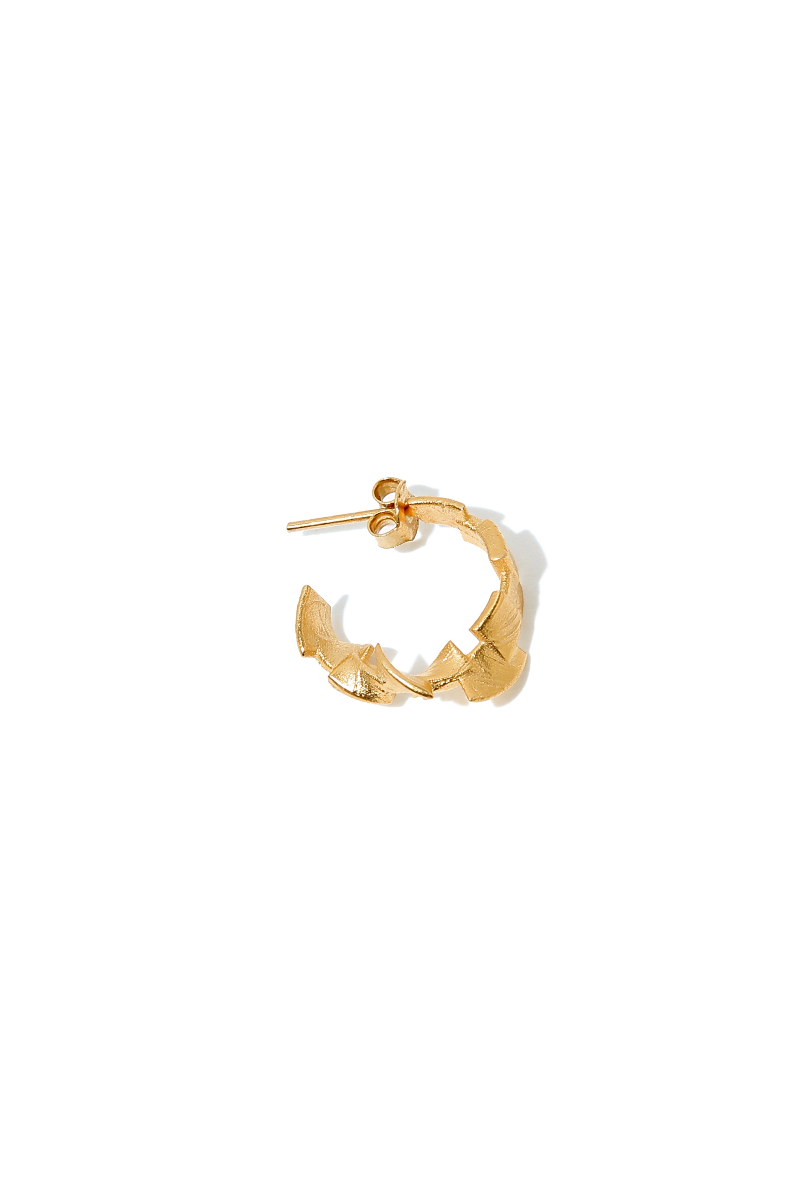 Half Twisted Mosaic Hoop Earring
