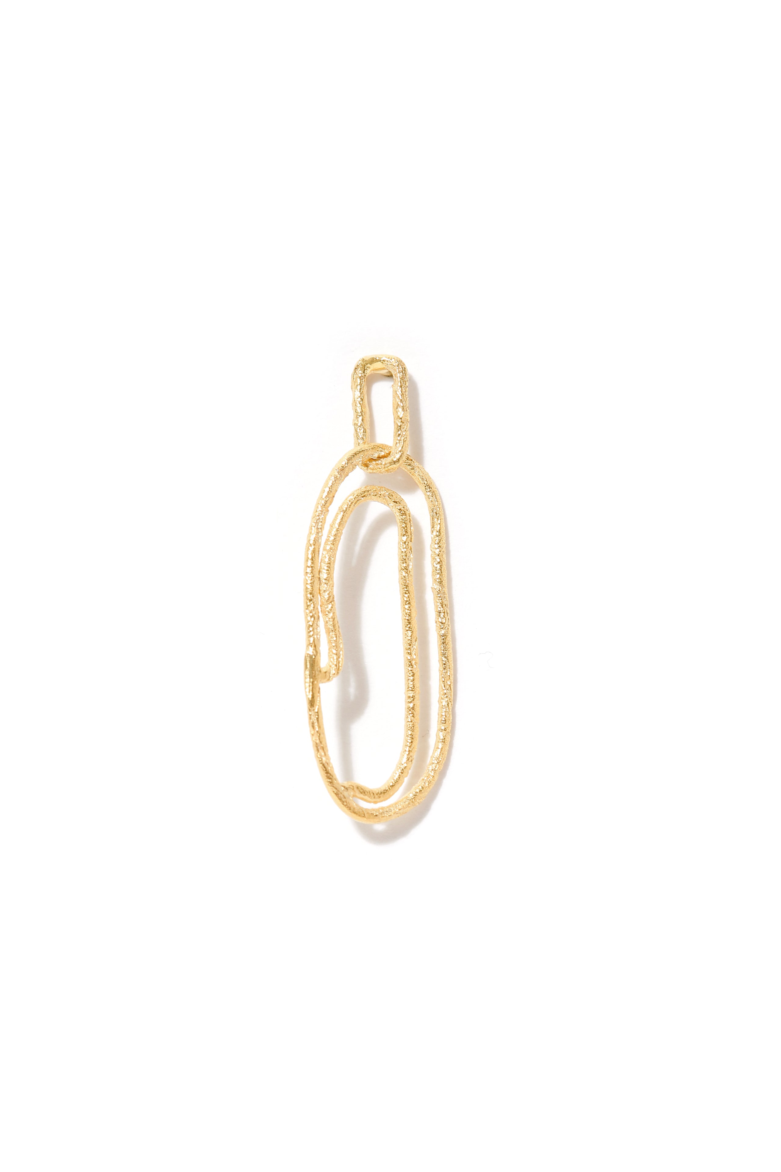 Raw Paper Clip Earring I