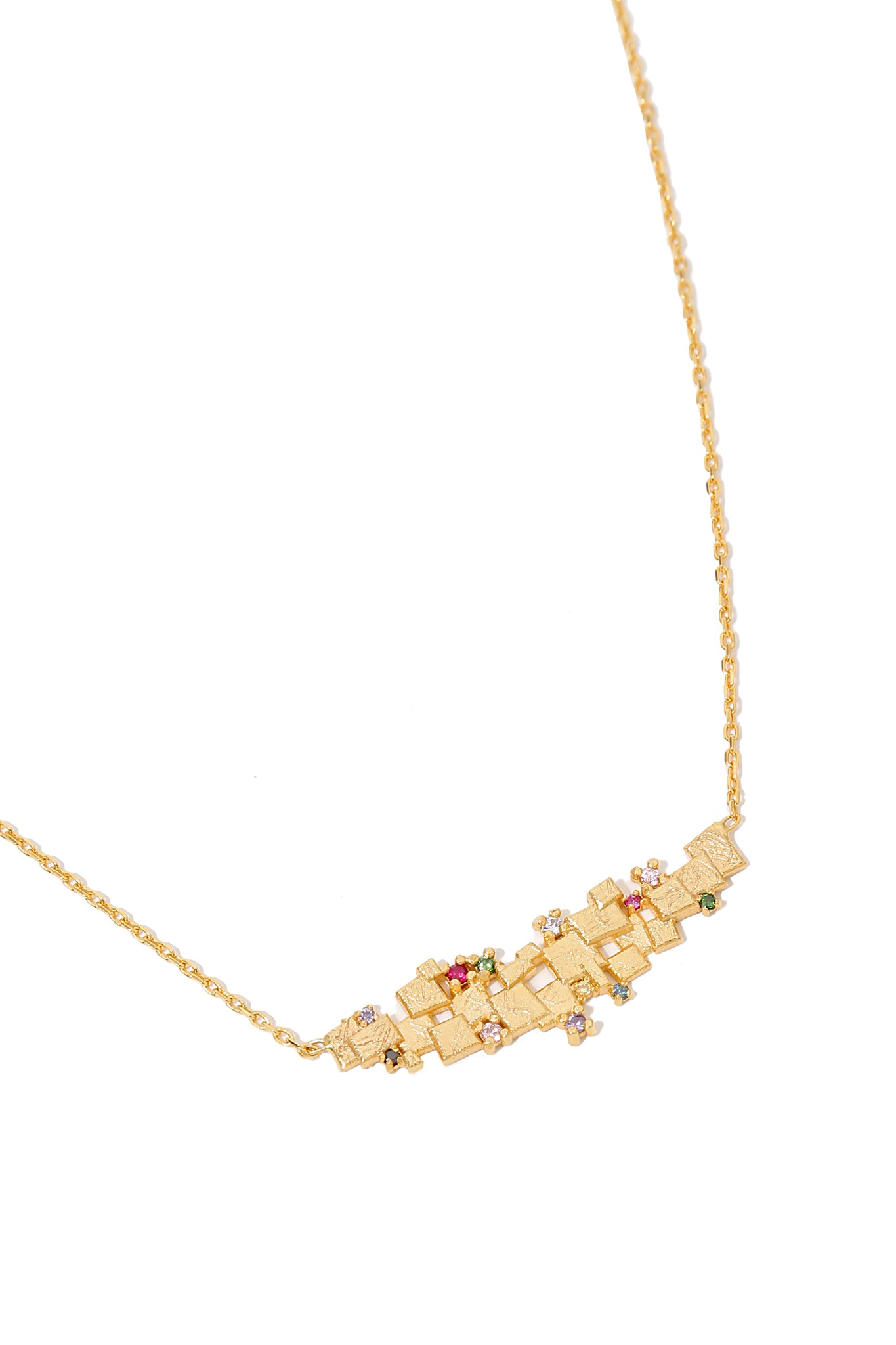Mosaic Necklace with Natural Stones