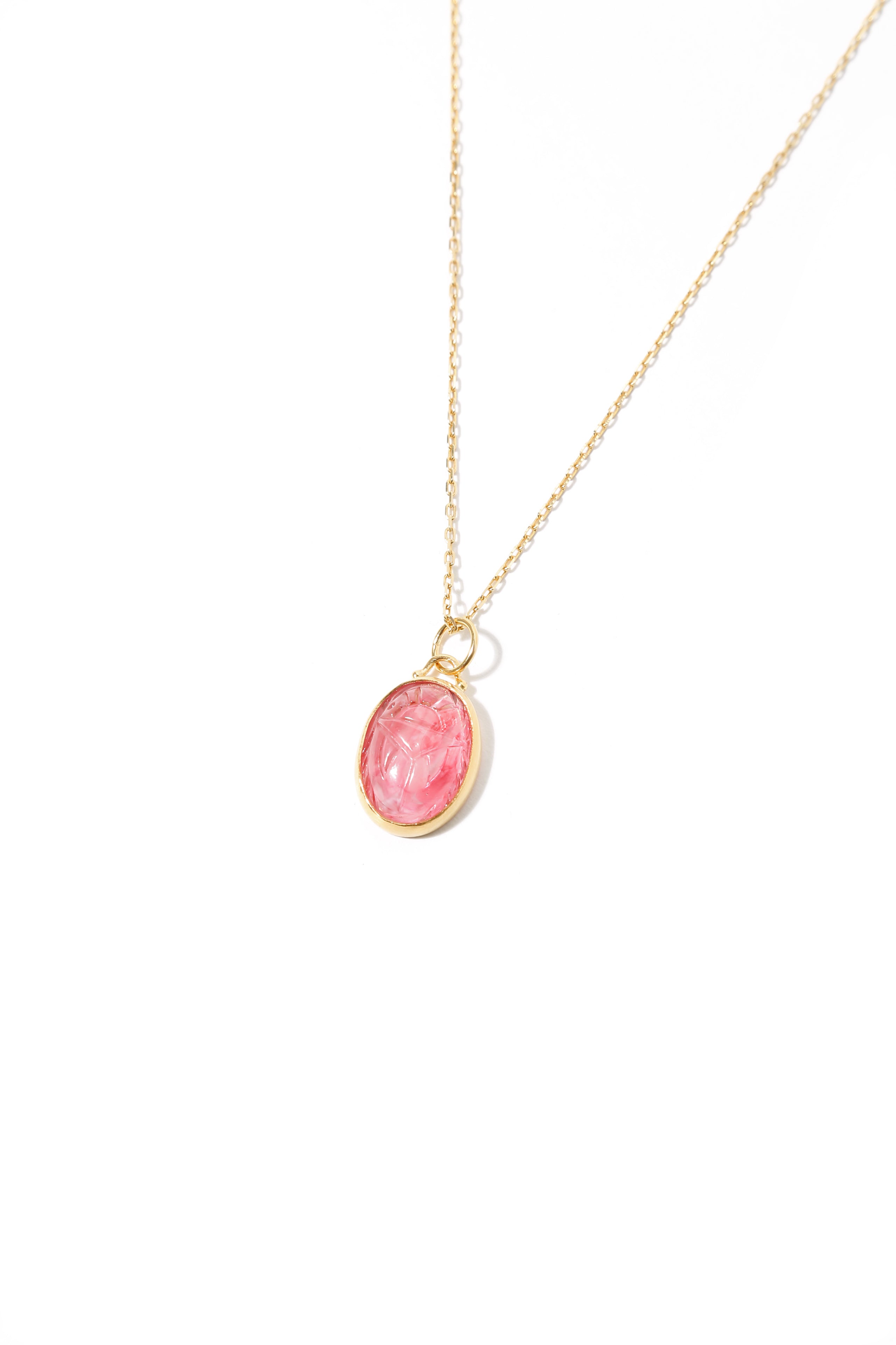Intaglio Necklace Pink