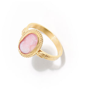 Classic Pink Intaglio Ring