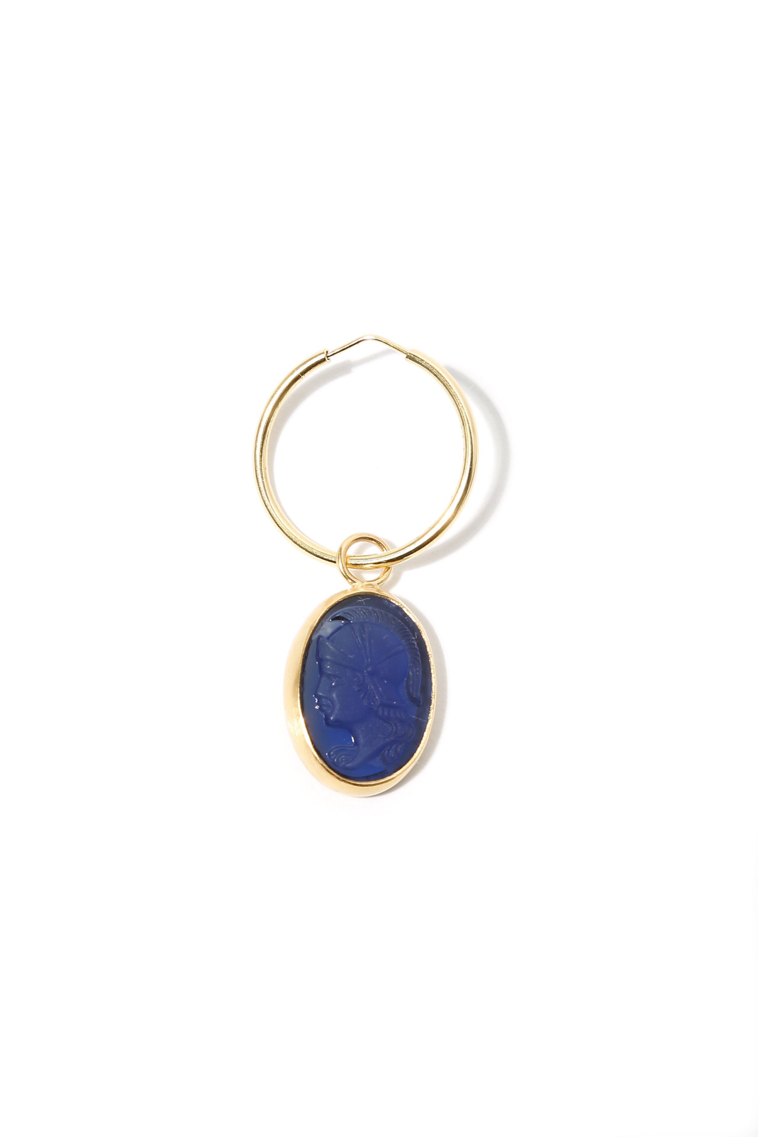 Medium Dark Blue Intaglio Hoop