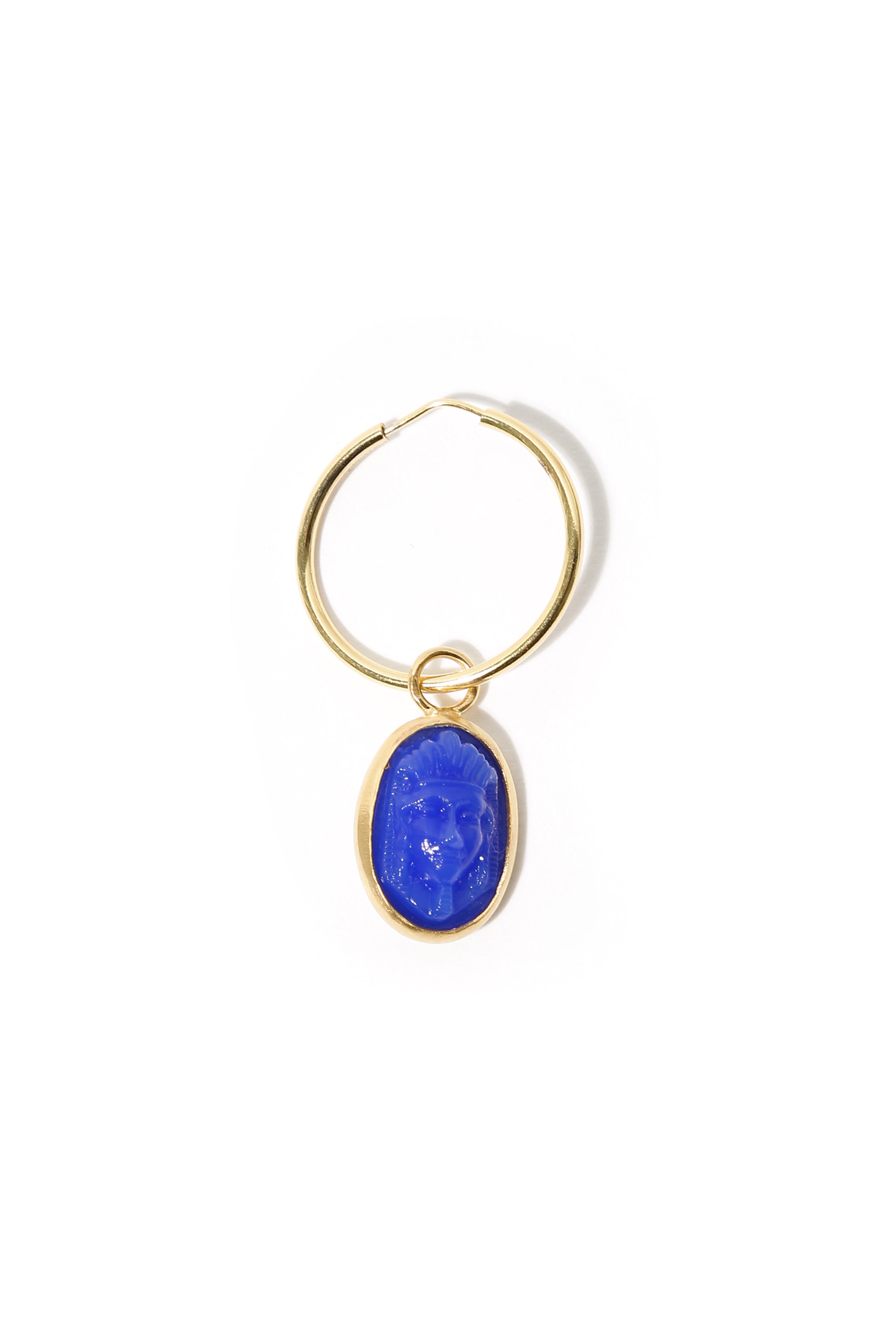 Medium Blue Intaglio Hoop