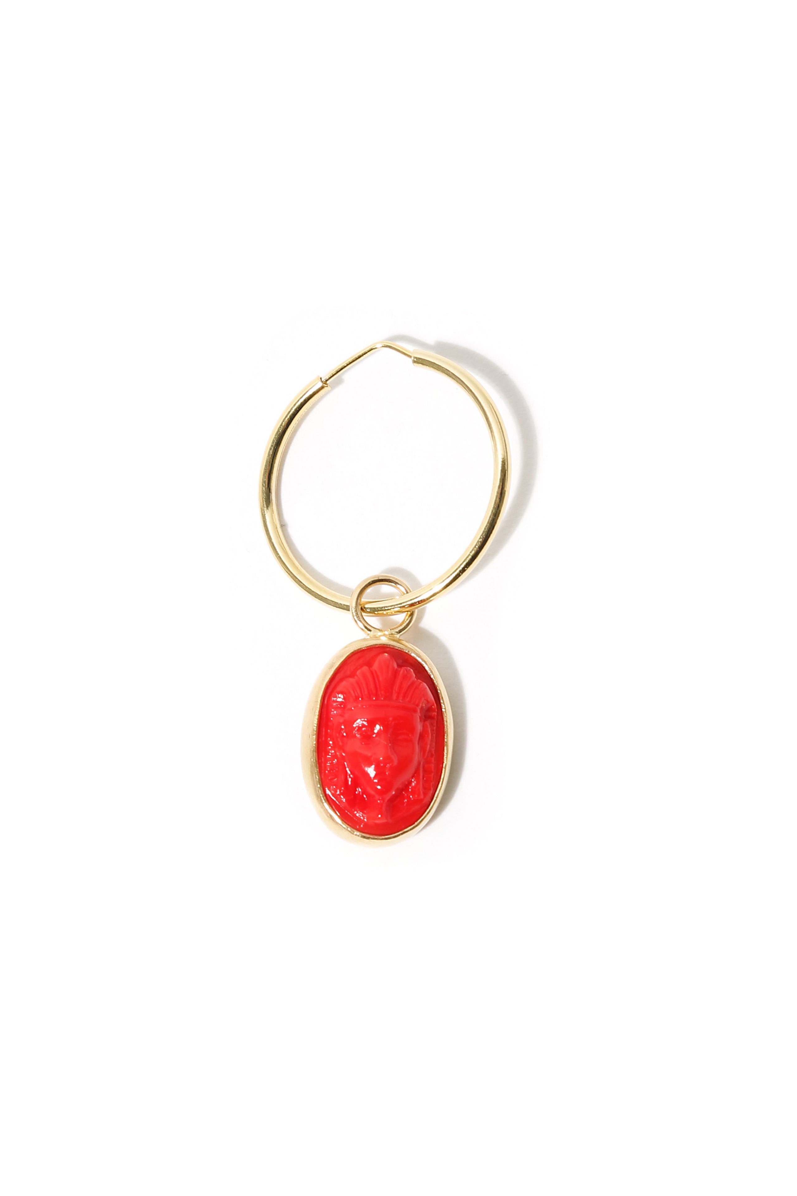 Medium Red Intaglio Hoop