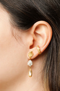 Mosaic Earring with Pearl & Citrin