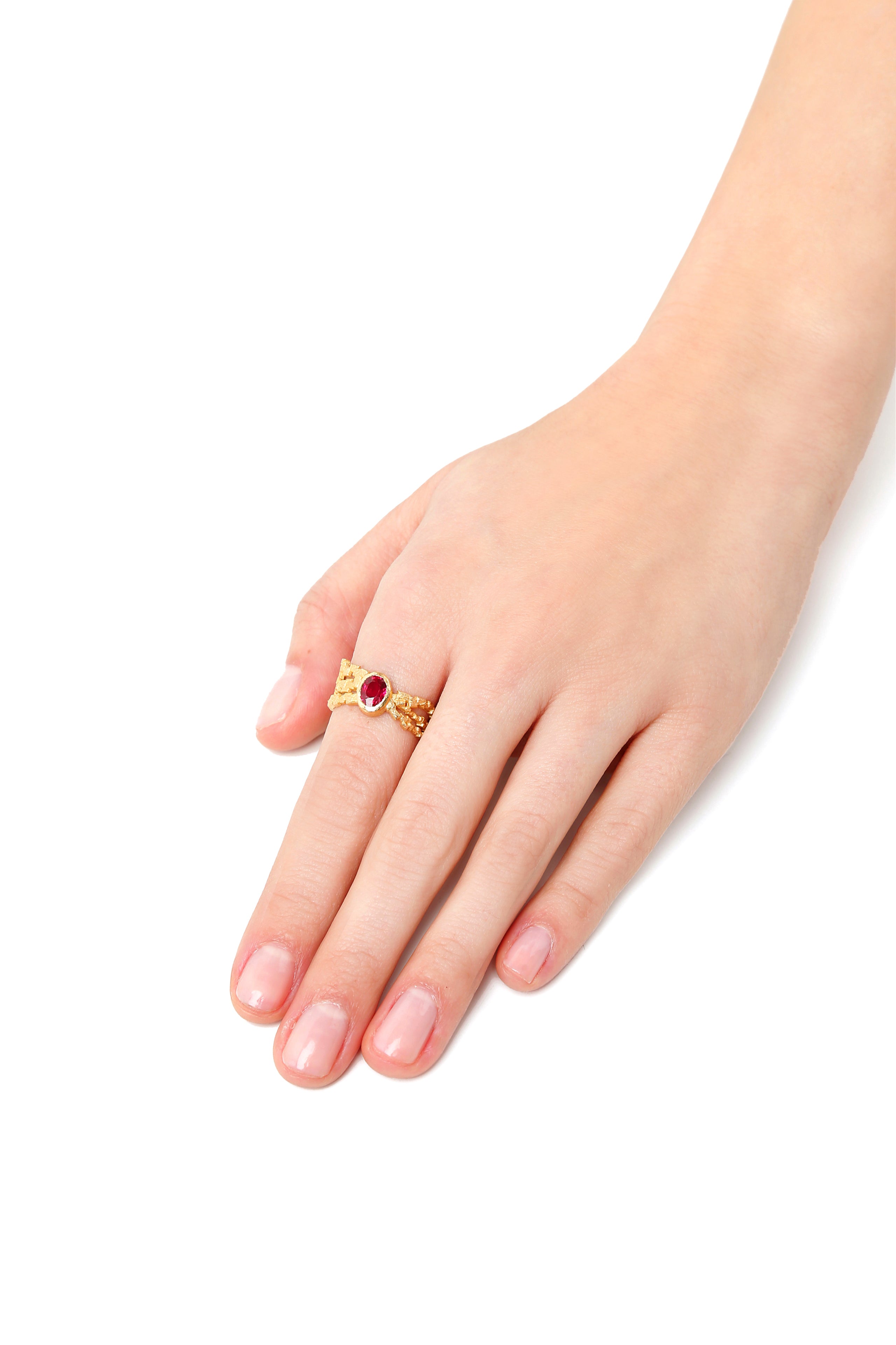 Ruby Mosaic Ring