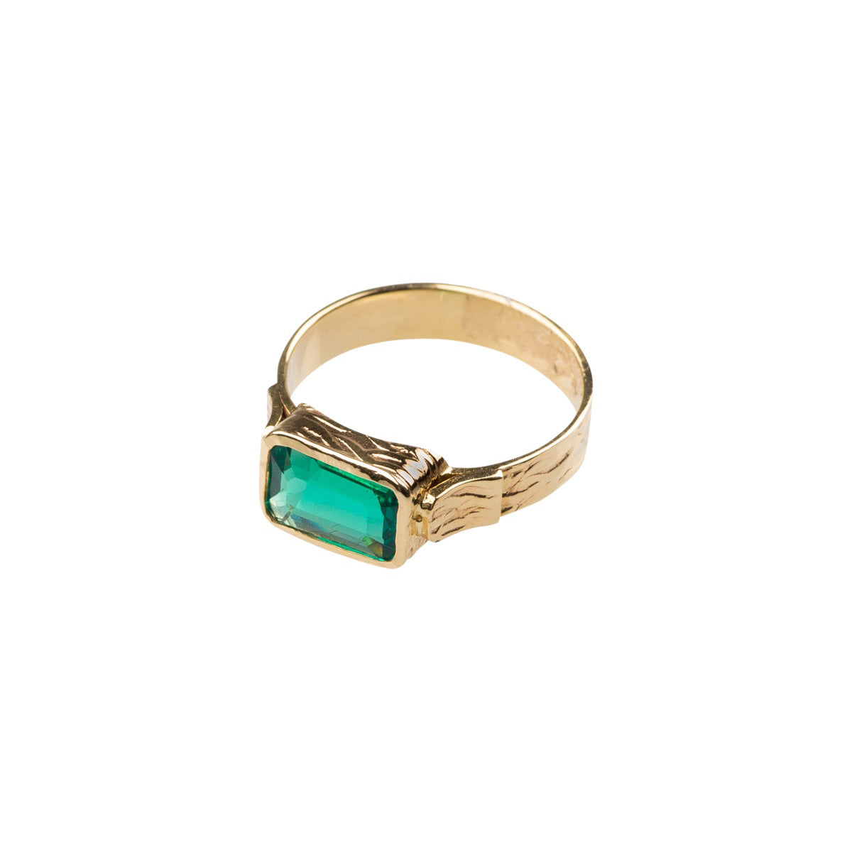 Big Baguette Emerald Ring